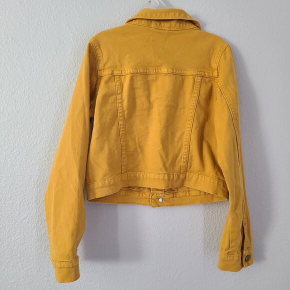 Kidpik Girls Mustard Yellow Denim Jacket Size M (10) - Picture 4 of 12